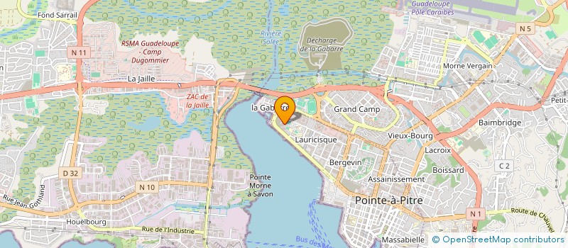 localisation de l'entreprise MONSIEUR ODILAIRE JOSEPH  POINTE A PITRE