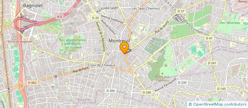 localisation de l'entreprise MONSIEUR ODILIEN MERI à MONTREUIL