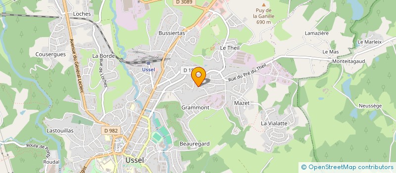 localisation de l'entreprise MONSIEUR OGUZHAN EFE  USSEL