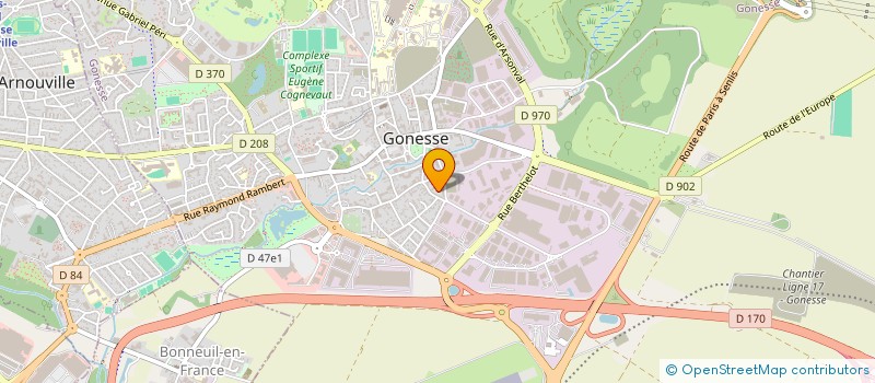 localisation de l'entreprise MONSIEUR OHOUO N'GUESSAN  GONESSE