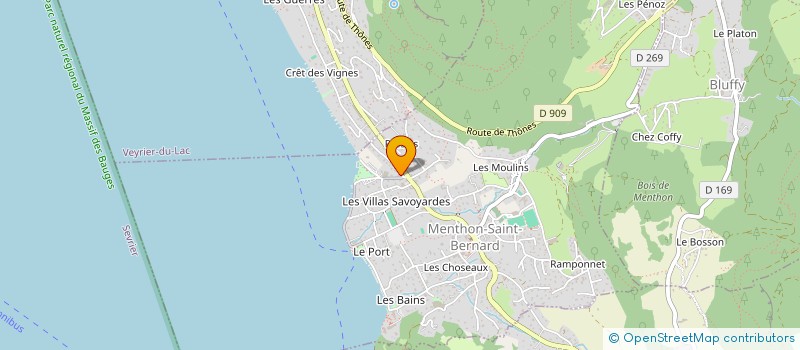 localisation de l'entreprise MONSIEUR OLAF DRANCOURT  MENTHON-SAINT-BERNARD