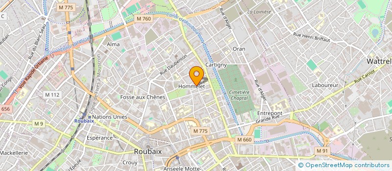 localisation de l'entreprise MONSIEUR OLANDY OUADI  ROUBAIX