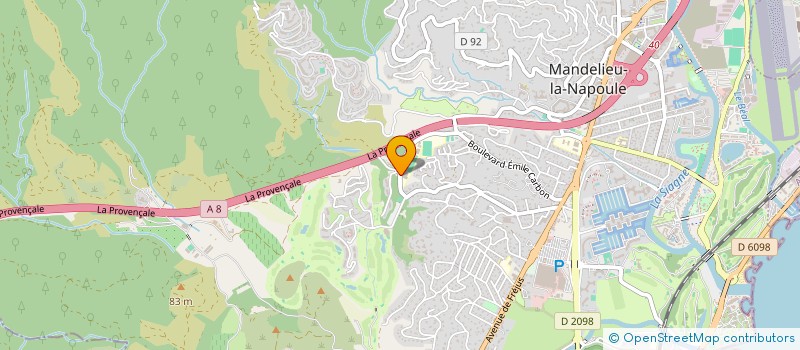 localisation de l'entreprise MONSIEUR OLEXIY KOZLOV  MANDELIEU-LA-NAPOULE