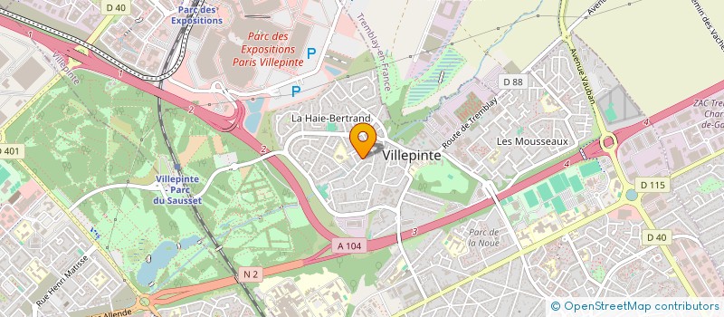 localisation de l'entreprise MONSIEUR OLIVIER AROUS à VILLEPINTE
