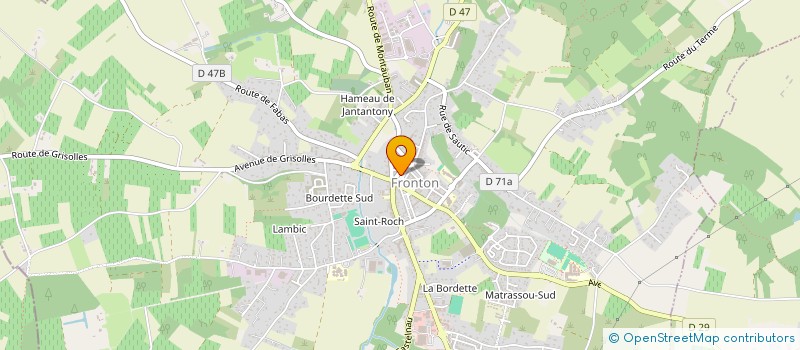 localisation de l'entreprise MONSIEUR OLIVIER AUBE  FRONTON