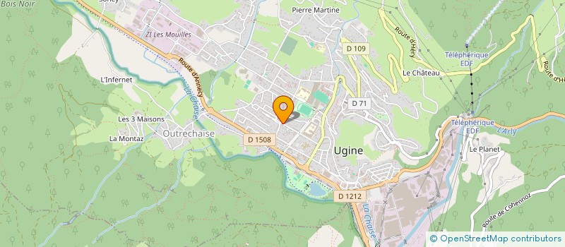 localisation de l'entreprise MONSIEUR OLIVIER BALMAIN à UGINE