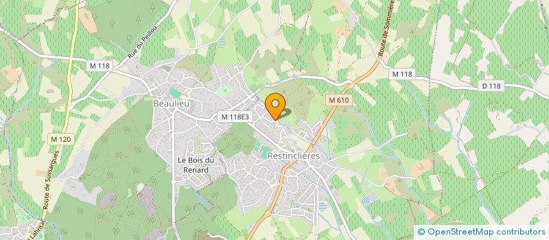 localisation de l'entreprise MONSIEUR OLIVIER BARBE  RESTINCLIERES