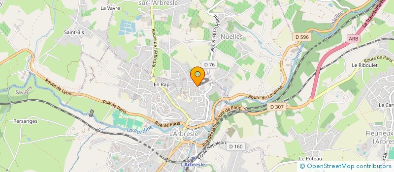 localisation de l'entreprise MONSIEUR OLIVIER BASTION  L'ARBRESLE