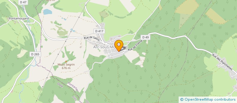 localisation de l'entreprise MONSIEUR OLIVIER BAUDRAZ  ARC-SOUS-MONTENOT