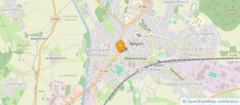 localisation de l'entreprise MONSIEUR OLIVIER BAYART à NOYON
