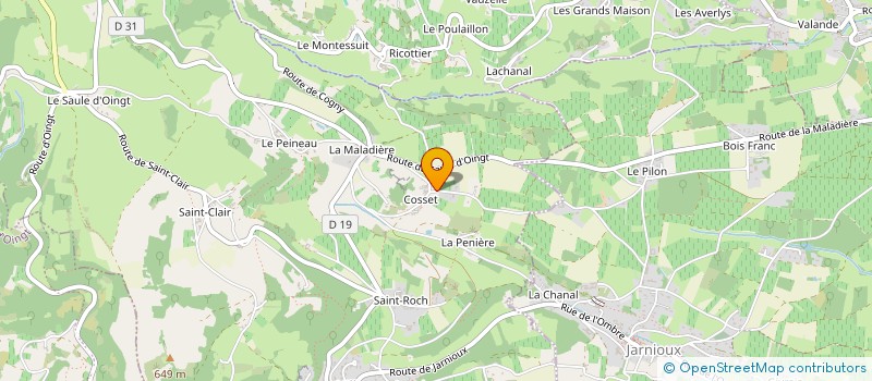 localisation de l'entreprise MONSIEUR OLIVIER BAZOGE  VILLE-SUR-JARNIOUX