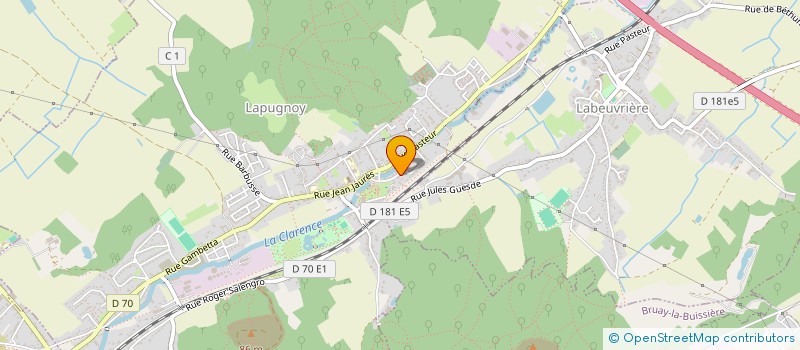 localisation de l'entreprise MONSIEUR OLIVIER BECQUART  LAPUGNOY