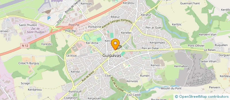 localisation de l'entreprise MONSIEUR OLIVIER BELBEOC H  GUIPAVAS