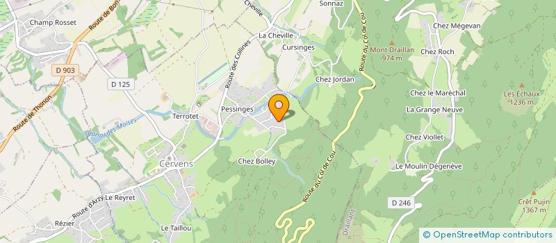 localisation de l'entreprise MONSIEUR OLIVIER BENEDETTI  CERVENS