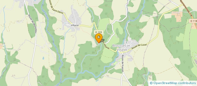 localisation de l'entreprise MONSIEUR OLIVIER BENNETOT  BROUSSES-ET-VILLARET
