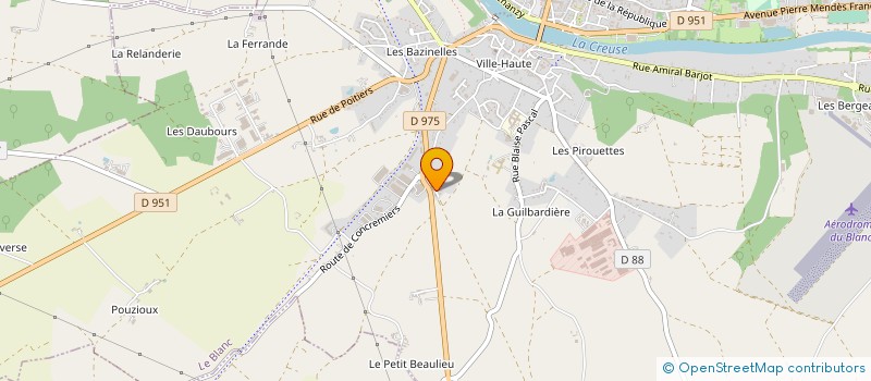 localisation de l'entreprise MONSIEUR OLIVIER BERNARDON à LE BLANC