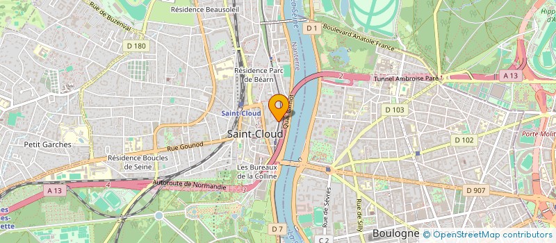 localisation de l'entreprise MONSIEUR OLIVIER BERTHELOT  SAINT-CLOUD