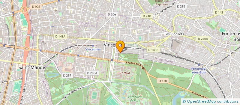 localisation de l'entreprise MONSIEUR OLIVIER BERTRAND  VINCENNES