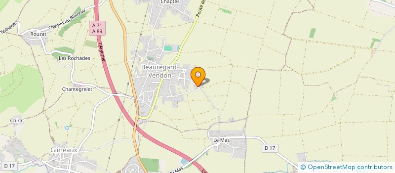 localisation de l'entreprise MONSIEUR OLIVIER BESSON  BEAUREGARD-VENDON