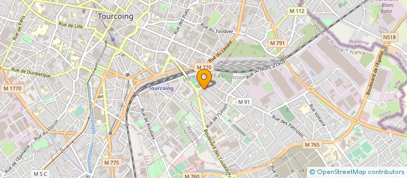 localisation de l'entreprise MONSIEUR OLIVIER BEUSCART  TOURCOING