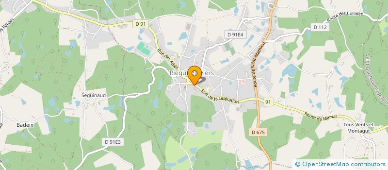 localisation de l'entreprise MONSIEUR OLIVIER BILLAUD  PIEGUT-PLUVIERS