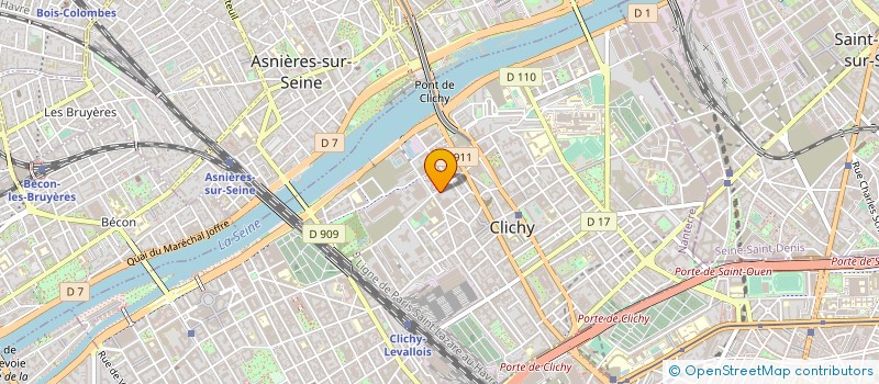 localisation de l'entreprise MONSIEUR OLIVIER BILLY à CLICHY
