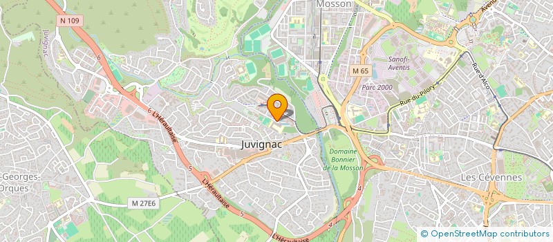 localisation de l'entreprise MONSIEUR OLIVIER BISSIERE  JUVIGNAC
