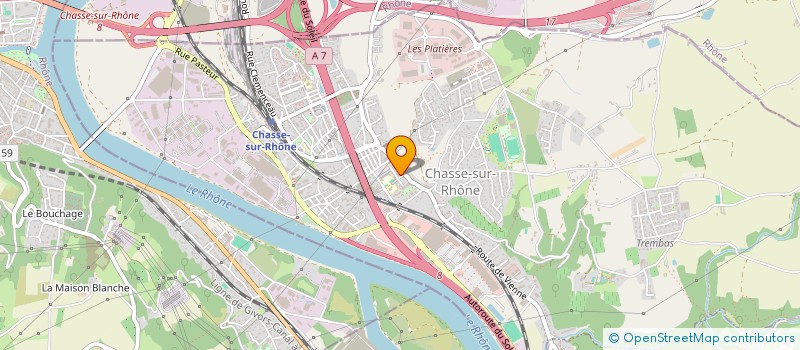 localisation de l'entreprise MONSIEUR OLIVIER BLANCHARD  CHASSE-SUR-RHONE