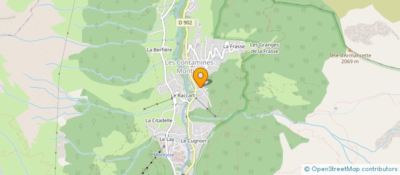 localisation de l'entreprise MONSIEUR OLIVIER BLIN  LES CONTAMINES-MONTJOIE