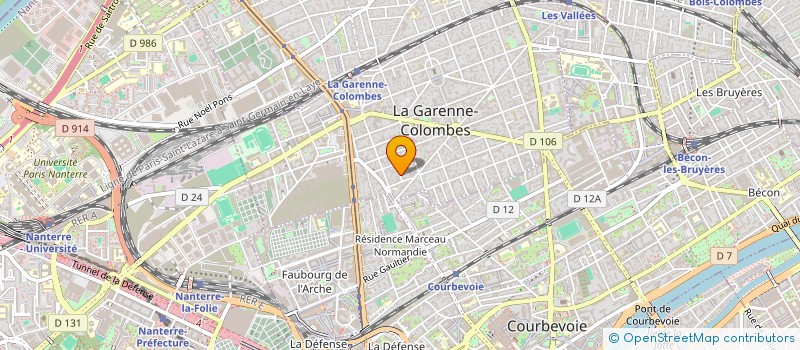 localisation de l'entreprise MONSIEUR OLIVIER BLINIERE à LA GARENNE-COLOMBES