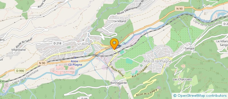 localisation de l'entreprise MONSIEUR OLIVIER BOIRAT à LA PLAGNE TARENTAISE