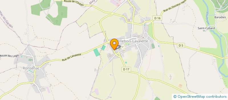 localisation de l'entreprise MONSIEUR OLIVIER BONNAFOUS à VILLEBOIS-LAVALETTE
