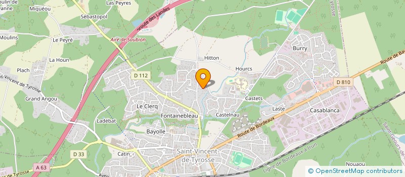 localisation de l'entreprise MONSIEUR OLIVIER BONNEFON  SAINT-VINCENT-DE-TYROSSE