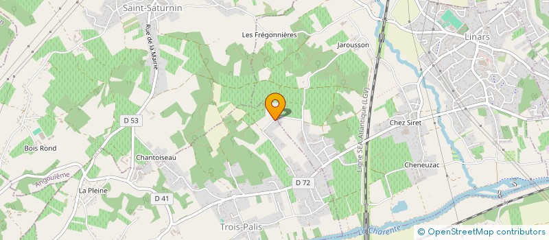 localisation de l'entreprise MONSIEUR OLIVIER BOUCHAUD  TROIS-PALIS
