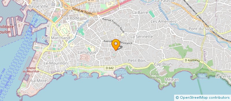 localisation de l'entreprise MONSIEUR OLIVIER BOUDEAU  TOULON