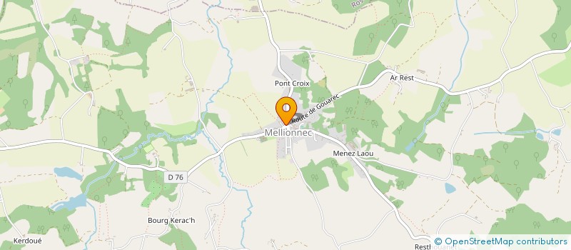 localisation de l'entreprise MONSIEUR OLIVIER BOURBIER  MELLIONNEC