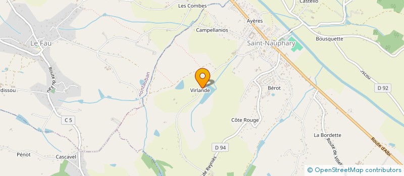 localisation de l'entreprise MONSIEUR OLIVIER BOUVARD à SAINT-NAUPHARY