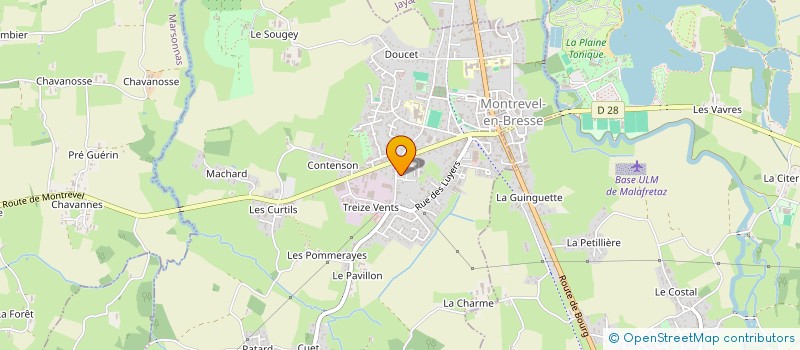 localisation de l'entreprise MONSIEUR OLIVIER BOUVARD  MONTREVEL-EN-BRESSE