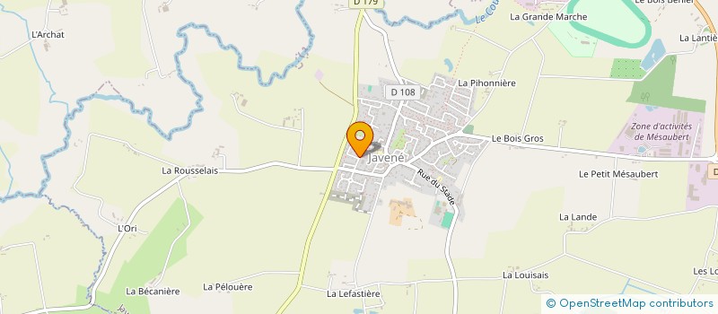 localisation de l'entreprise MONSIEUR OLIVIER BOUVET à JAVENE