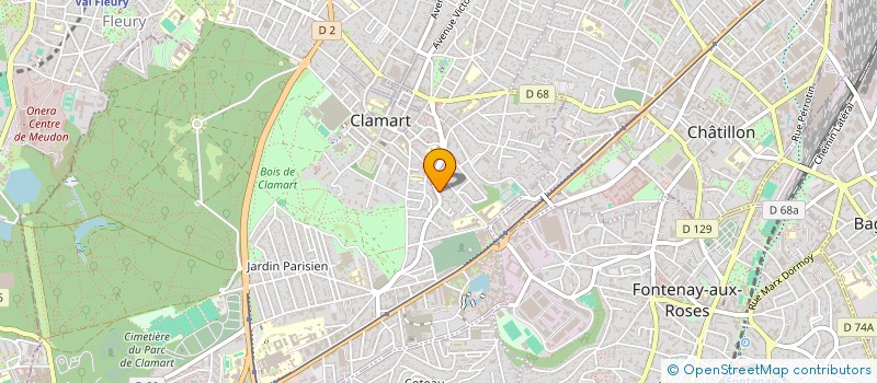 localisation de l'entreprise MONSIEUR OLIVIER BRAMONT à CLAMART