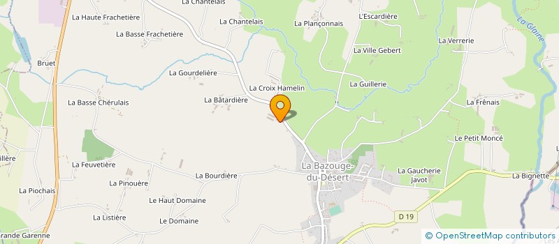 localisation de l'entreprise MONSIEUR OLIVIER BRAULT à LA BAZOUGE-DU-DESERT