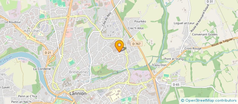 localisation de l'entreprise MONSIEUR OLIVIER BRICHET  LANNION