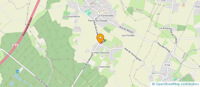 localisation de l'entreprise MONSIEUR OLIVIER BROGNIART  ATTICHES