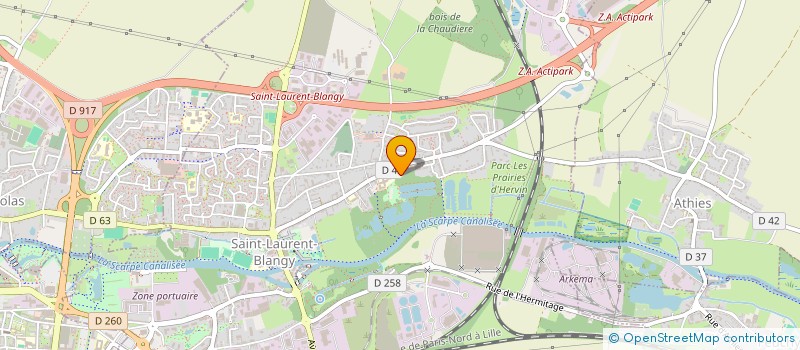 localisation de l'entreprise MONSIEUR OLIVIER BROUCKE  SAINT-LAURENT-BLANGY