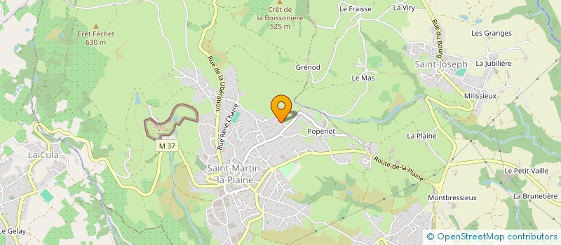 localisation de l'entreprise MONSIEUR OLIVIER BRUN  SAINT-MARTIN-LA-PLAINE