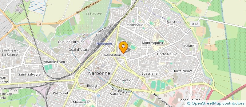 localisation de l'entreprise MONSIEUR OLIVIER BRUNEAU  NARBONNE