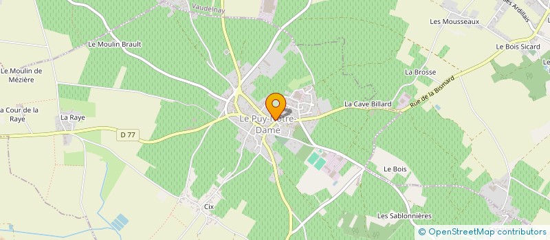 localisation de l'entreprise MONSIEUR OLIVIER BRUNEAU  LE PUY-NOTRE-DAME