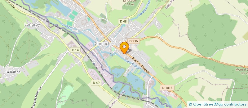 localisation de l'entreprise MONSIEUR OLIVIER BUCHON  GAMACHES