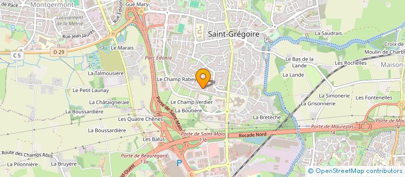 localisation de l'entreprise MONSIEUR OLIVIER BUSNEL  SAINT-GREGOIRE