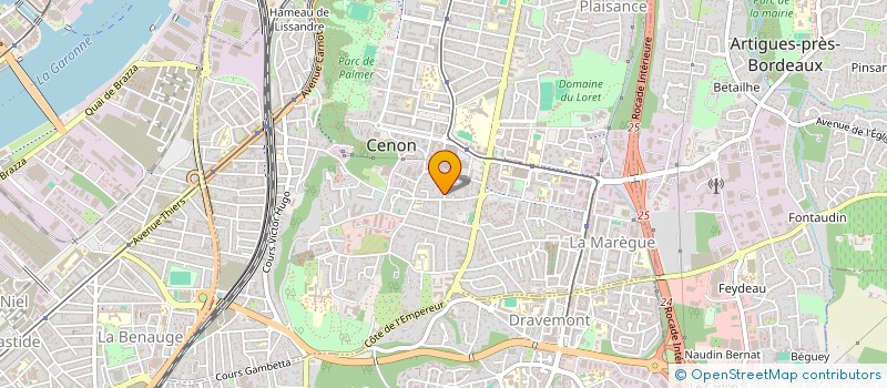 localisation de l'entreprise MONSIEUR OLIVIER CABANNES  CENON